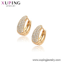 96848 Xuping Mode 18 Karat Gold Farbe Hoop Gold Ohrring für Frauen